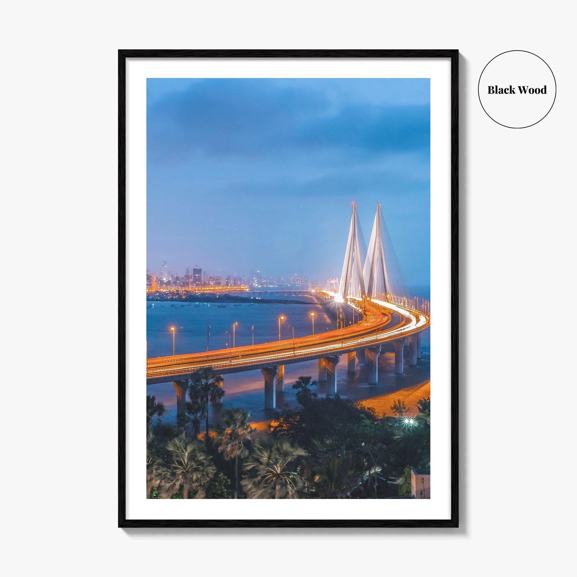 Mumbai Fine Art Photo Print, Bandra-Worli Sea Link, Bombay, India, Wall Art