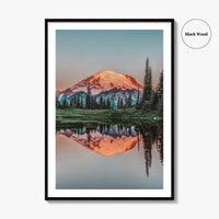 Mount Rainier Fine Art Photo Print, Tipsoo Lake, National Park, Washington USA Poster