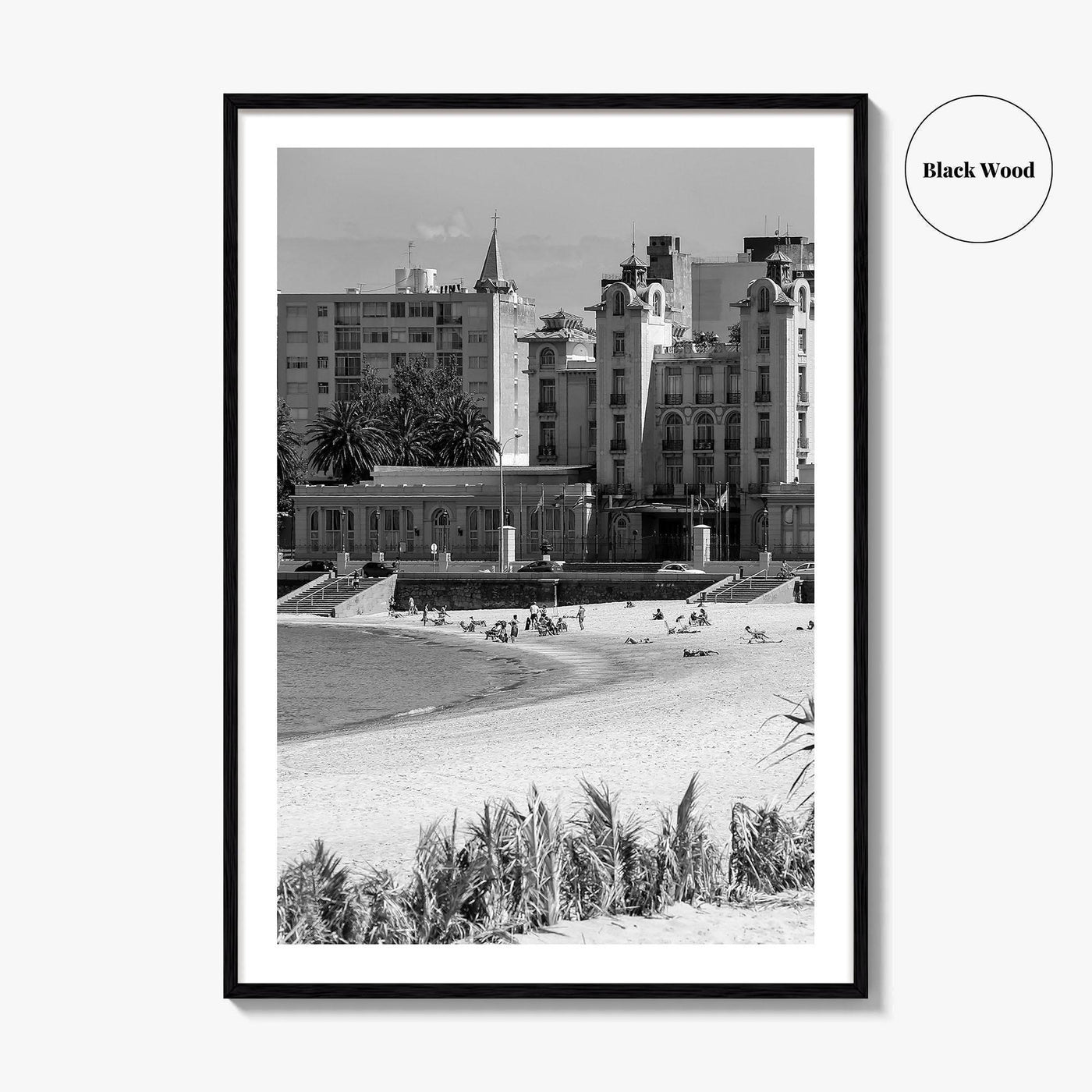 Montevideo Black and White Fine Art Photo Print, Uruguay, Mercosur Parliament, Wall Poster