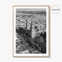 Morelia Black and White Fine Art Photo Print, Cathedral Michoacán Mexico Poster