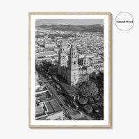 Morelia Black and White Fine Art Photo Print, Cathedral Michoacán Mexico Poster