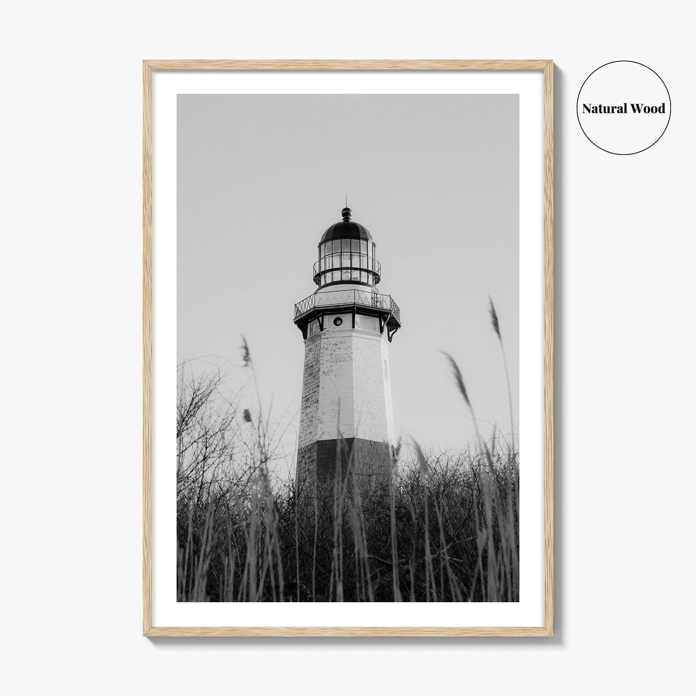 Montauk Black and White Fine Art Photo Print, Lighthouse, Hamptons, Long Island Poster