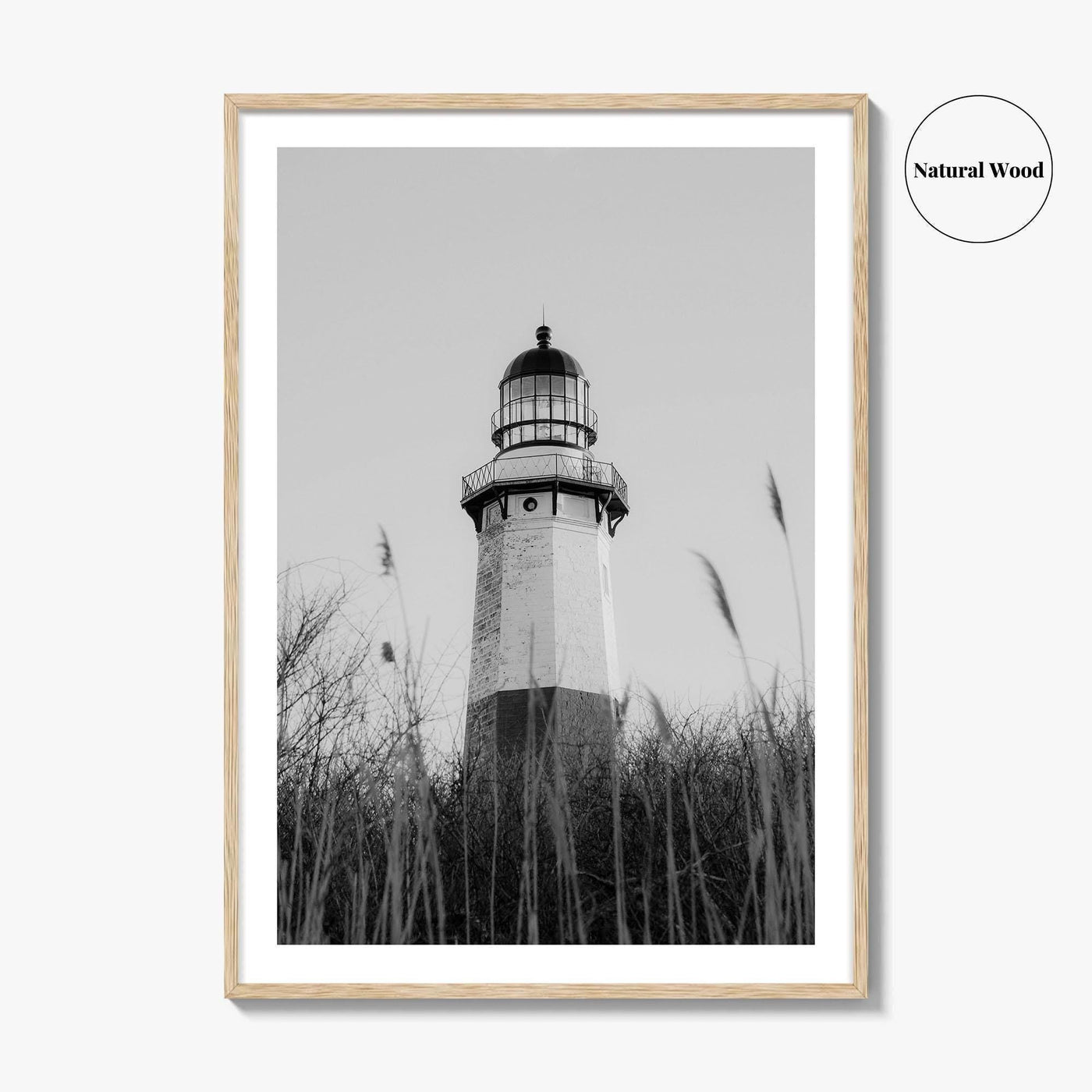 Montauk Black and White Fine Art Photo Print, Lighthouse, Hamptons, Long Island Poster