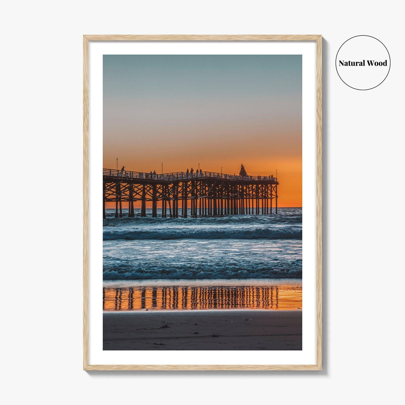Mission Beach Fine Art Photo Print, San Diego Crystal Pier California Poster