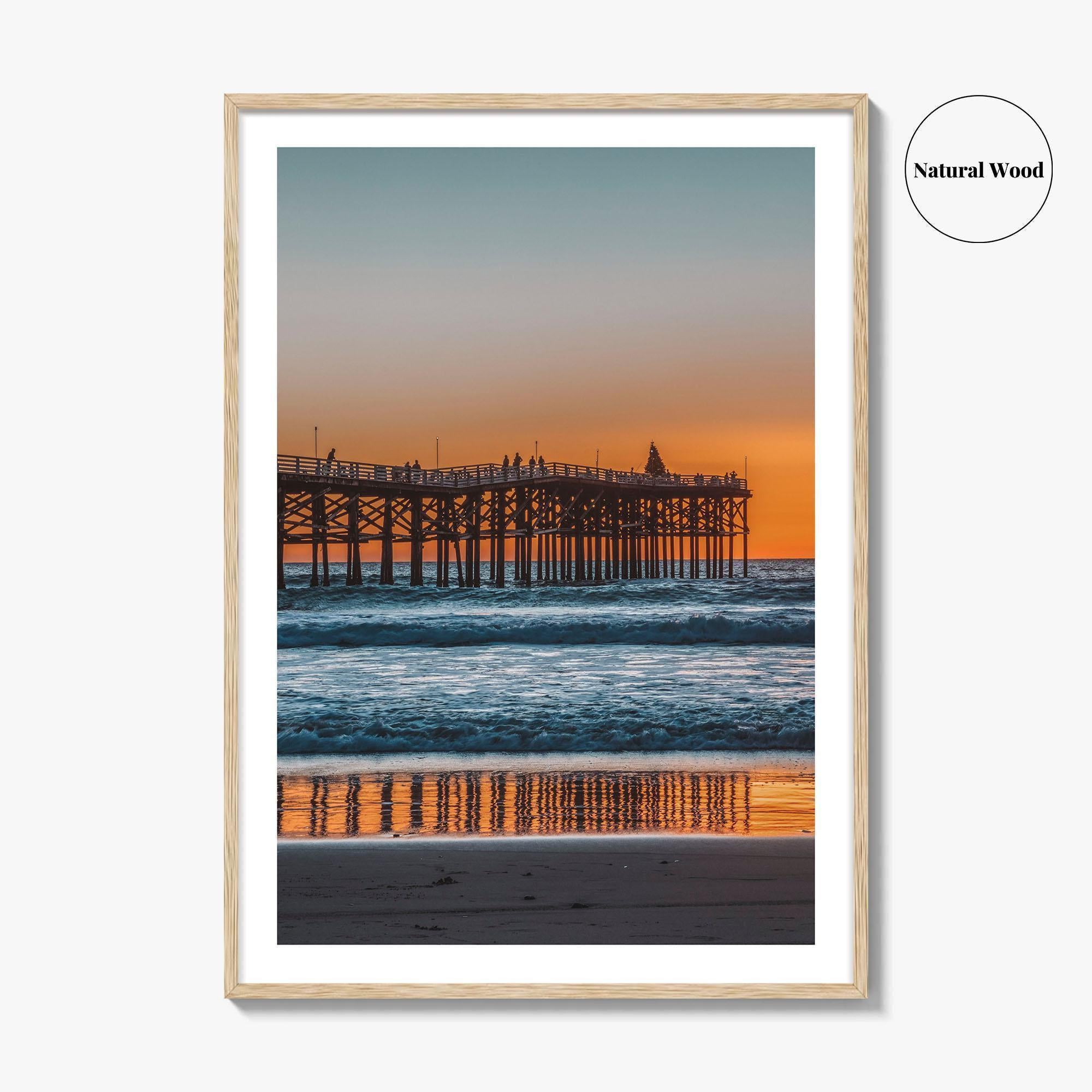 Mission Beach Fine Art Photo Print, San Diego Crystal Pier California Poster
