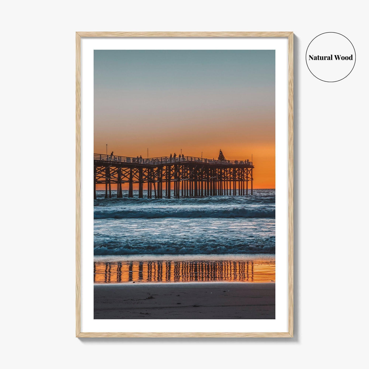 Mission Beach Fine Art Photo Print, San Diego Crystal Pier California Poster