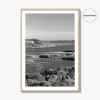 Mississippi River Black and White Fine Art Photo Print, Autumn Landscape USA Poster
