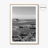 Mississippi River Black and White Fine Art Photo Print, Autumn Landscape USA Poster