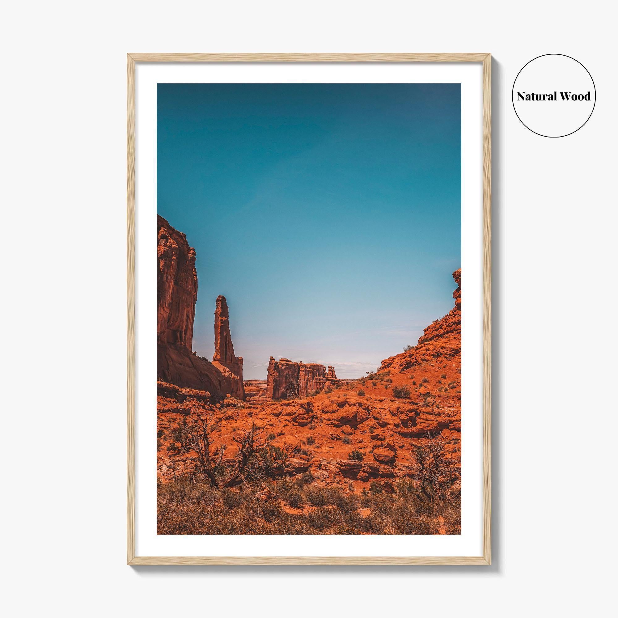 Moab Fine Art Photo Print, Utah, Arches National Park, Canyonlands, Blue Sky Desert Poster