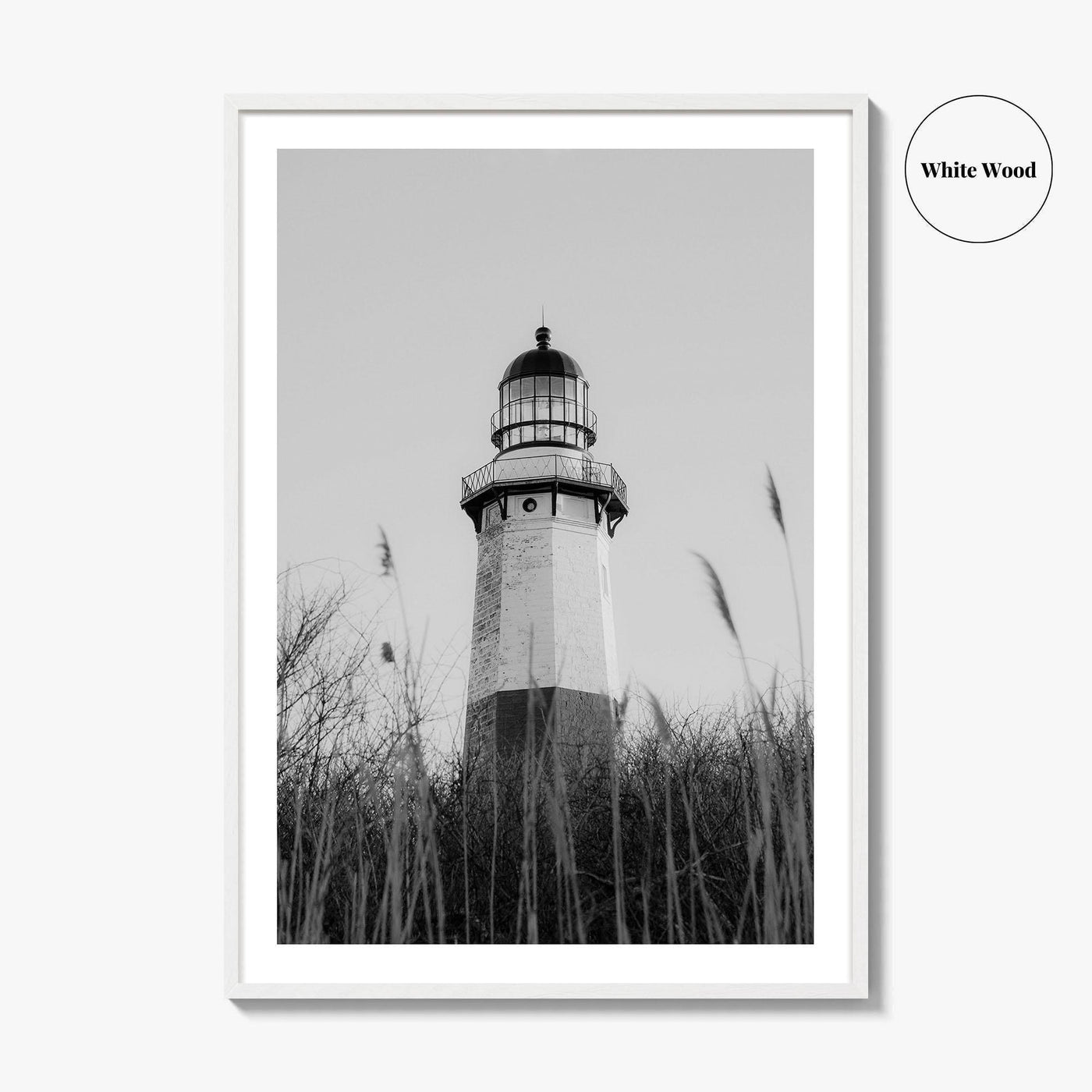 Montauk Black and White Fine Art Photo Print, Lighthouse, Hamptons, Long Island Poster