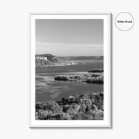 Mississippi River Black and White Fine Art Photo Print, Autumn Landscape USA Poster
