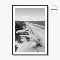 Nags Head Black and White Fine Art Photo Print, Outer Banks Fishing Pier Poster
