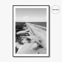 Nags Head Black and White Fine Art Photo Print, Outer Banks Fishing Pier Poster