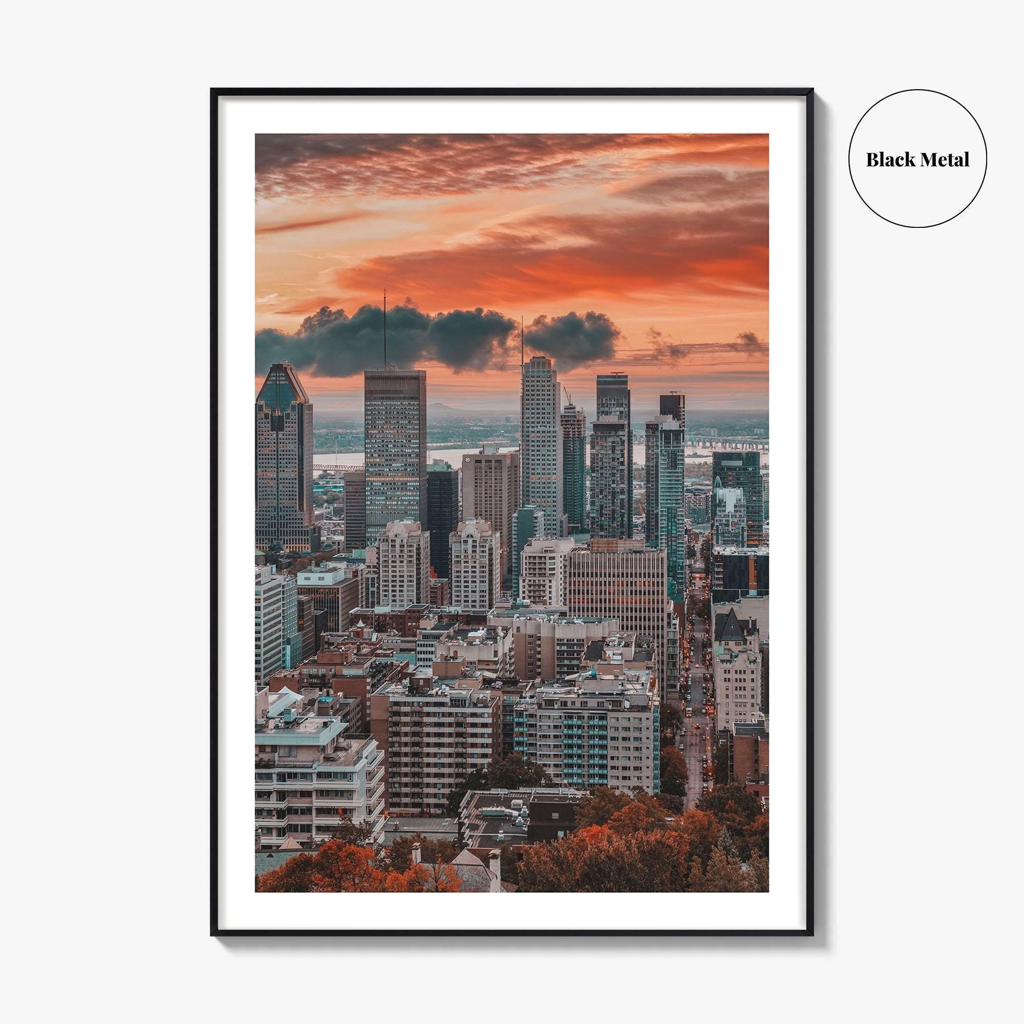 Montreal Skyline Fine Art Photo Print, Wall Decor Poster, Quebec, Canada, MTL