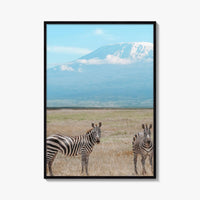 Mount Kilimanjaro Fine Art Photo Print, Zebra, Tanzania Poster, Amboseli National Park