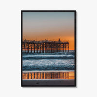 Mission Beach Fine Art Photo Print, San Diego Crystal Pier California Poster