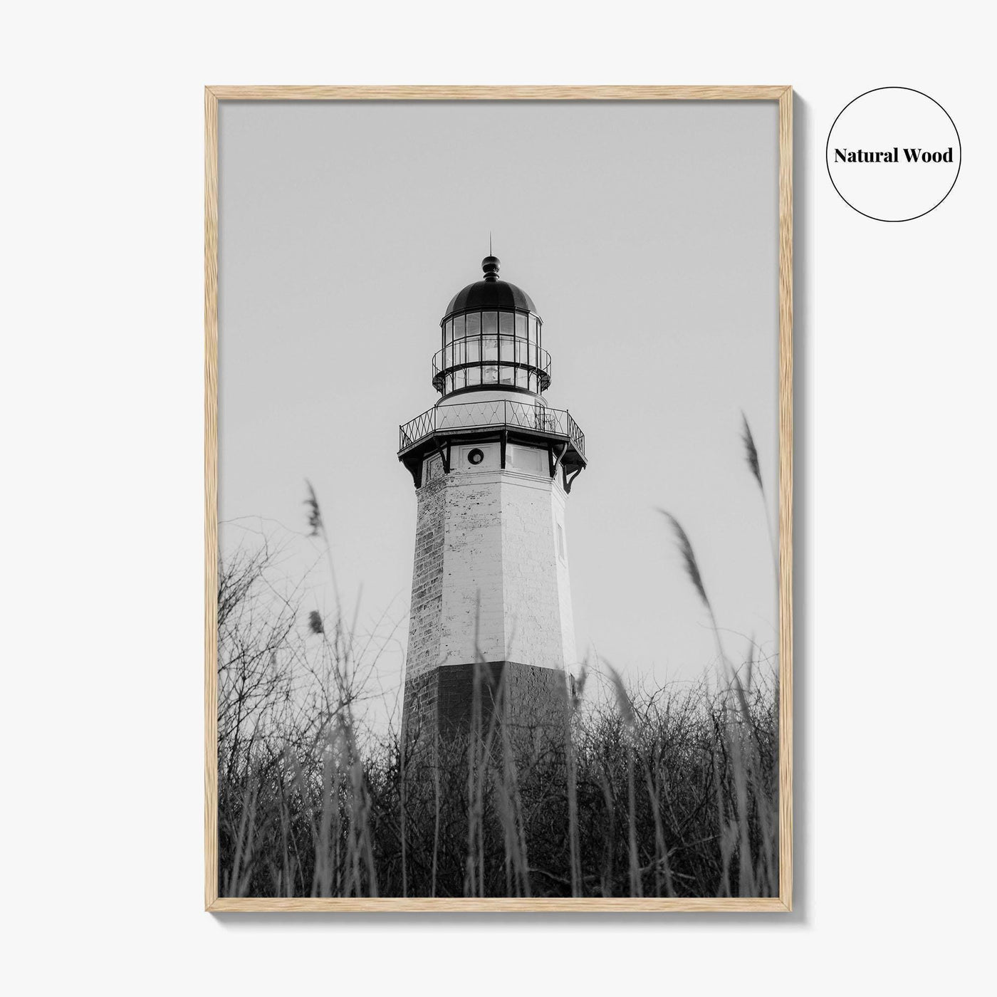 Montauk Black and White Fine Art Photo Print, Lighthouse, Hamptons, Long Island Poster