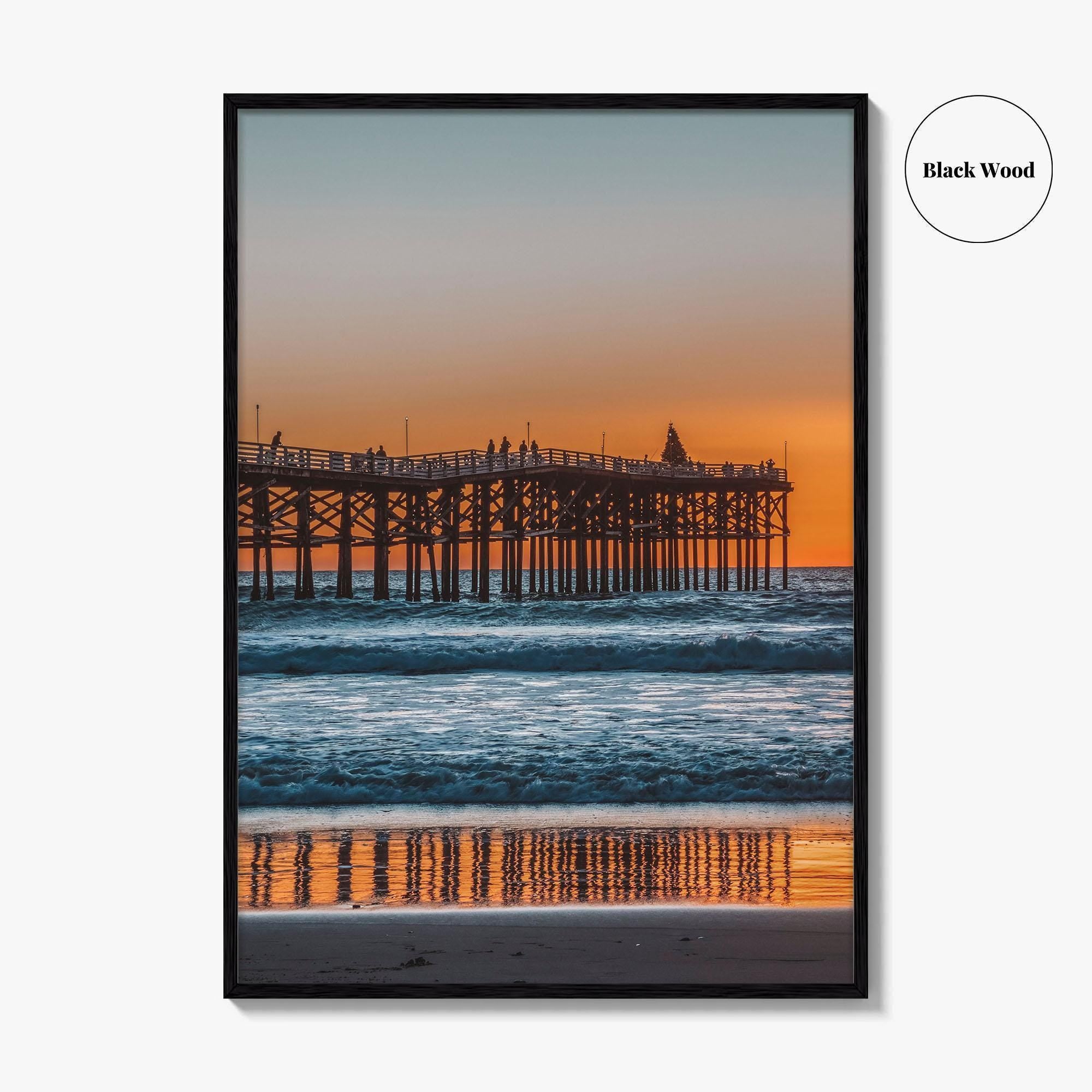 Mission Beach Fine Art Photo Print, San Diego Crystal Pier California Poster