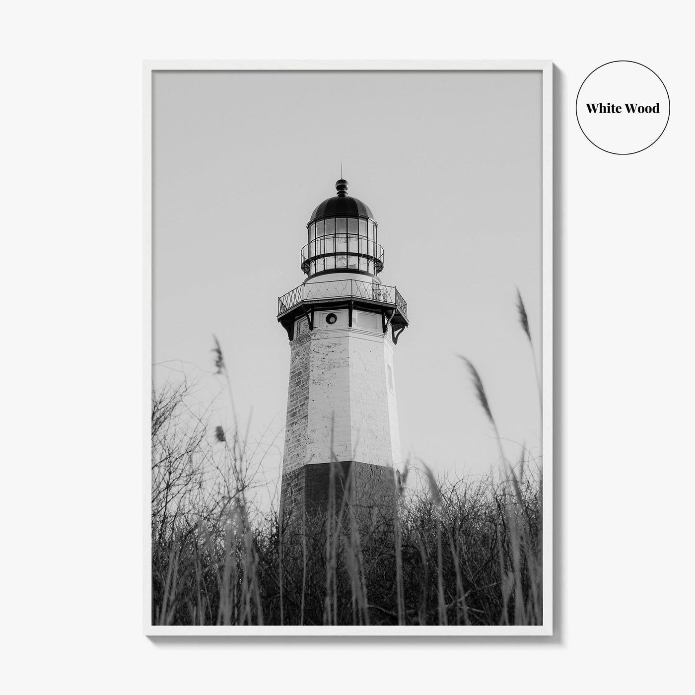 Montauk Black and White Fine Art Photo Print, Lighthouse, Hamptons, Long Island Poster