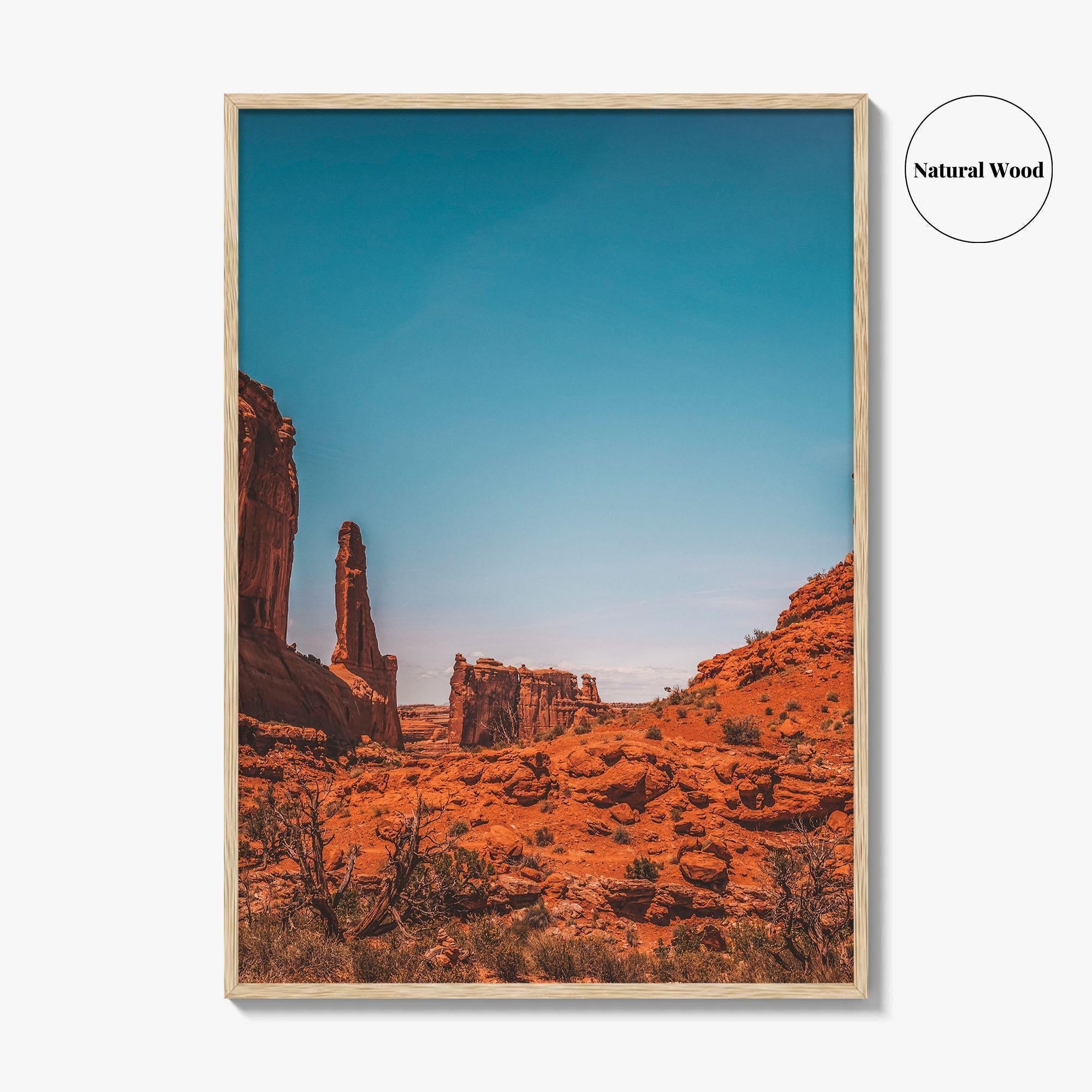 Moab Fine Art Photo Print, Utah, Arches National Park, Canyonlands, Blue Sky Desert Poster