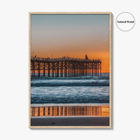 Mission Beach Fine Art Photo Print, San Diego Crystal Pier California Poster