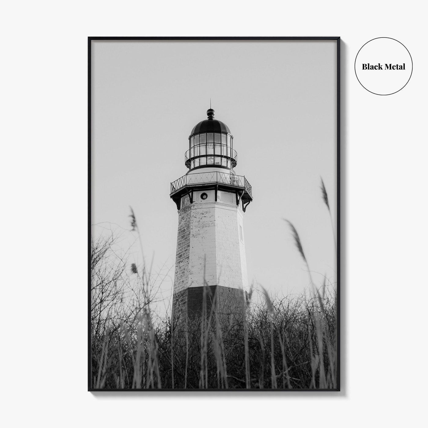 Montauk Black and White Fine Art Photo Print, Lighthouse, Hamptons, Long Island Poster