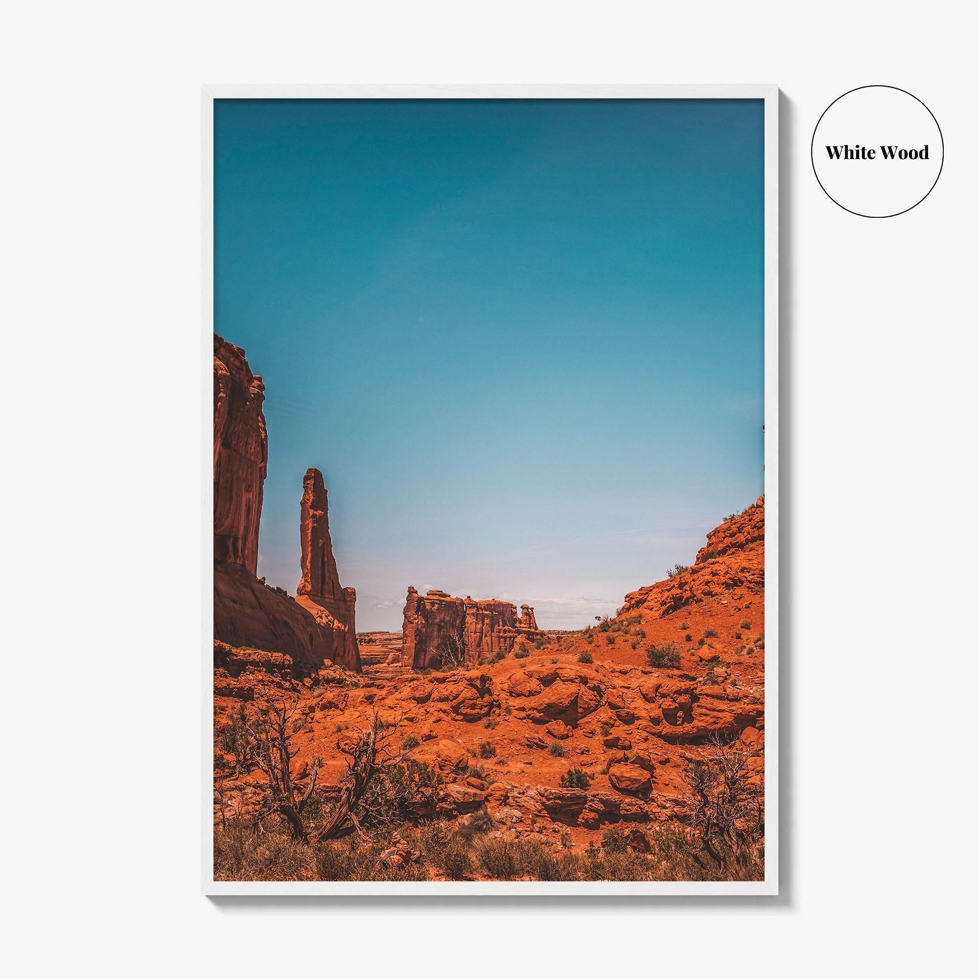 Moab Fine Art Photo Print, Utah, Arches National Park, Canyonlands, Blue Sky Desert Poster