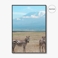 Mount Kilimanjaro Fine Art Photo Print, Zebra, Tanzania Poster, Amboseli National Park