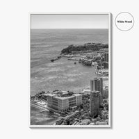Monaco Skyline Black and White Fine Art Photo Print, Monte Carlo, Europe Poster