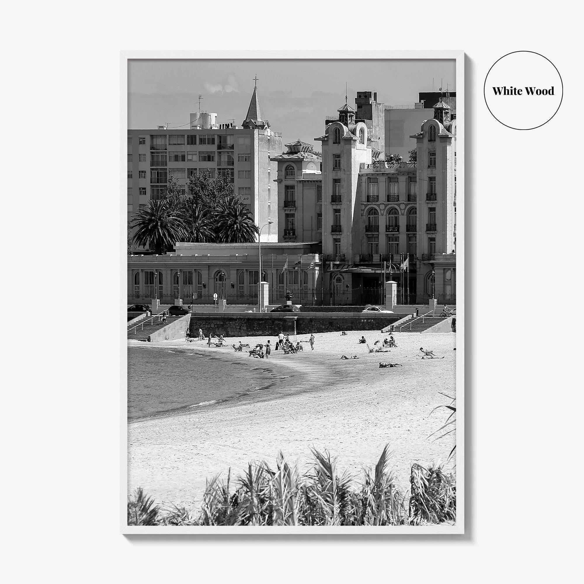 Montevideo Black and White Fine Art Photo Print, Uruguay, Mercosur Parliament, Wall Poster