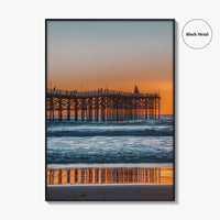 Mission Beach Fine Art Photo Print, San Diego Crystal Pier California Poster