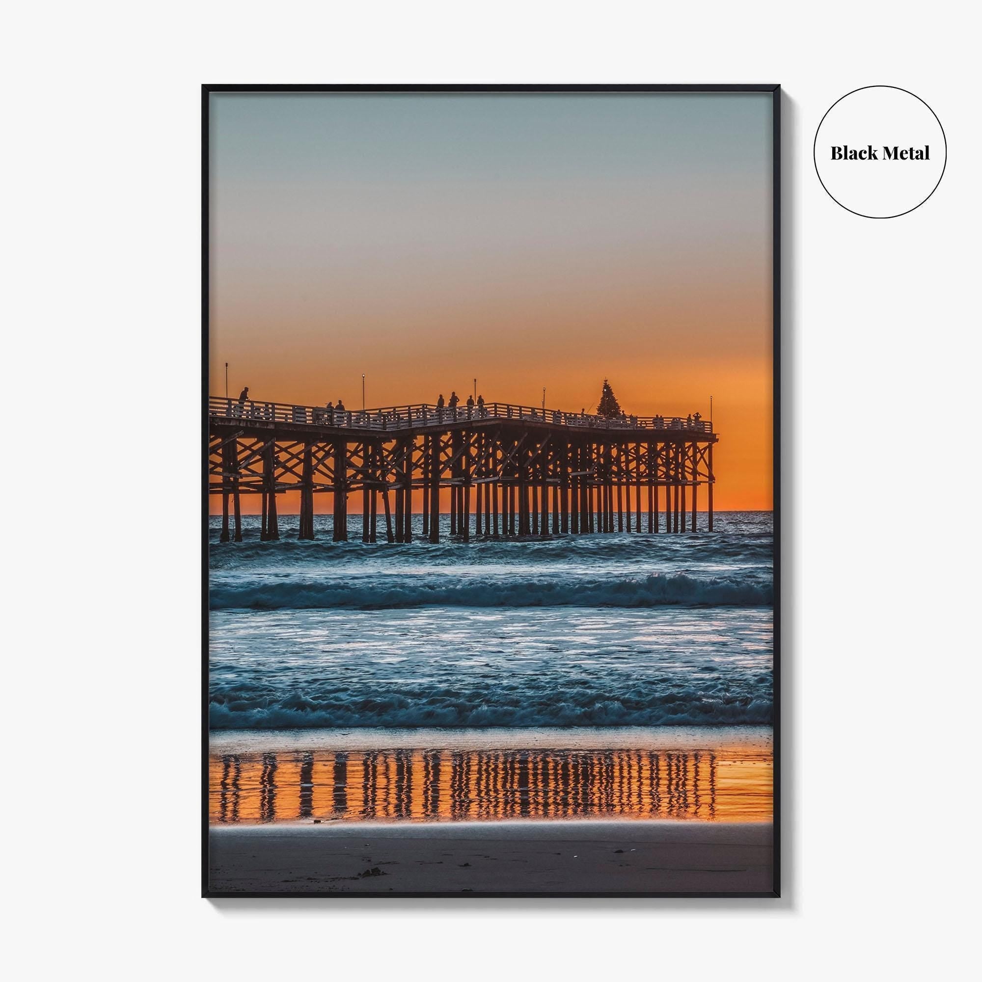 Mission Beach Fine Art Photo Print, San Diego Crystal Pier California Poster
