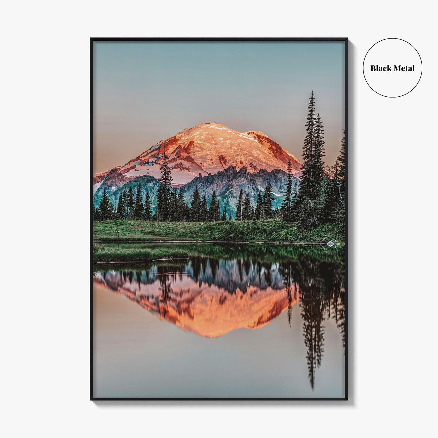 Mount Rainier Fine Art Photo Print, Tipsoo Lake, National Park, Washington USA Poster