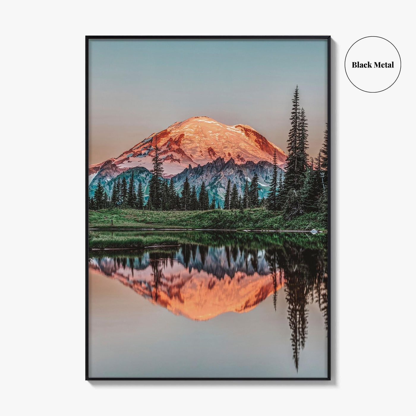 Mount Rainier Fine Art Photo Print, Tipsoo Lake, National Park, Washington USA Poster