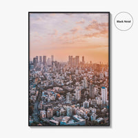 Mumbai Skyline Fine Art Photo Print, Bandra Worli Sea Link, Mahim Bay, India Poster