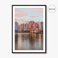 West Palm Beach Skyline Fine Art Photo Print, Downtown, Florida, USA, Poster