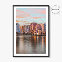 West Palm Beach Skyline Fine Art Photo Print, Downtown, Florida, USA, Poster