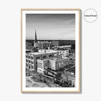 Athens Georgia Skyline Black and White Fine Art Photo Print, GA USA Poster