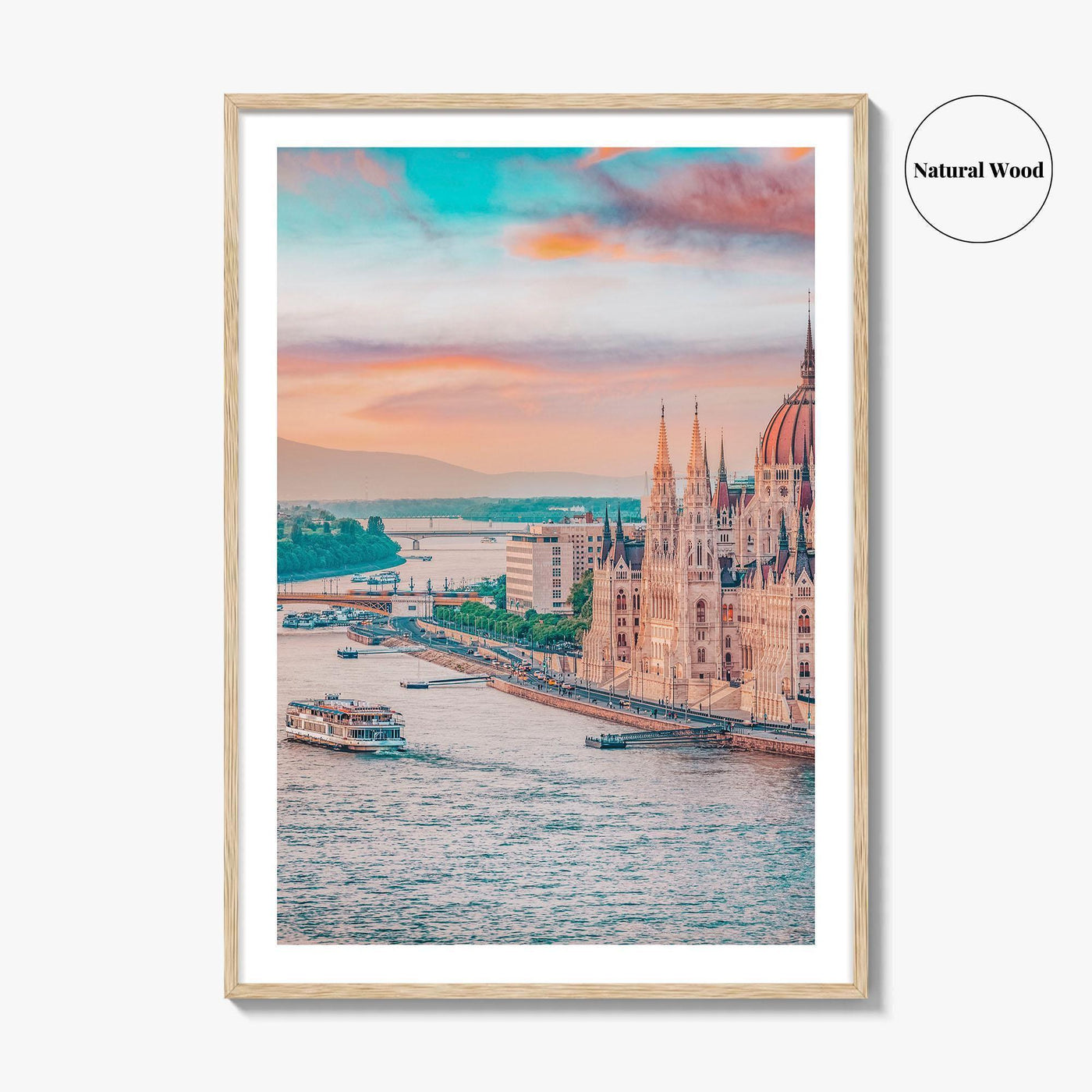 Budapest Fine Art Photo Print, Hungary Wall Decor Poster, Parliament Building, Danube River