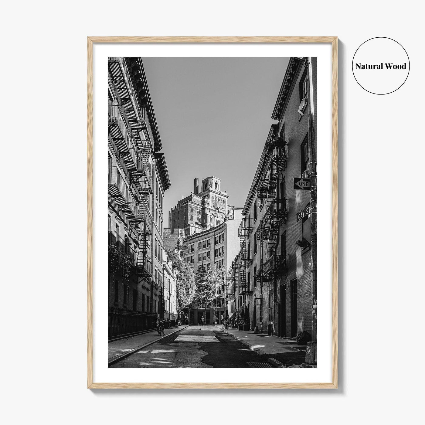 Greenwich Village Black and White Fine Art Photo Print, Gay Street, Manhattan NYC