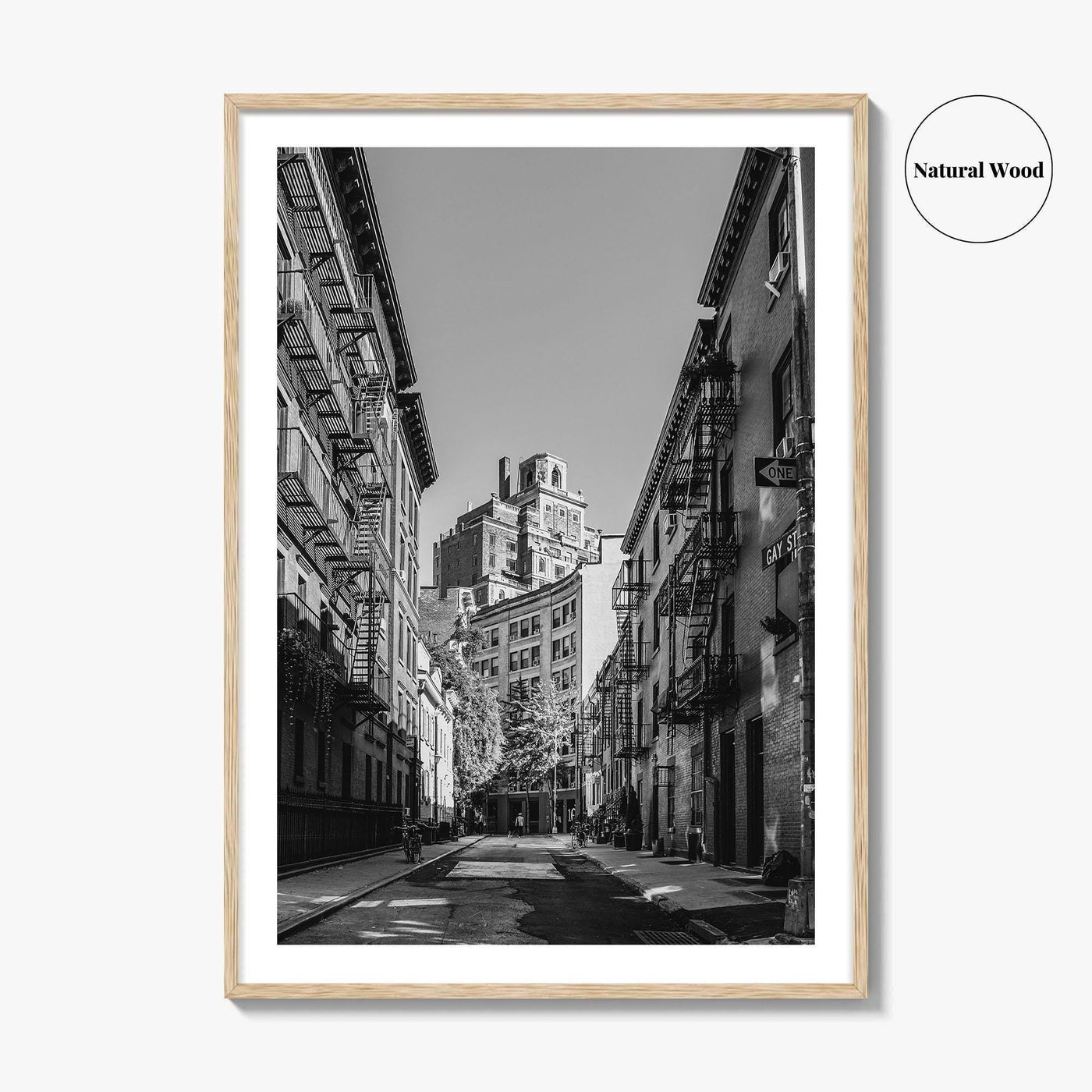 Greenwich Village Black and White Fine Art Photo Print, Gay Street, Manhattan NYC