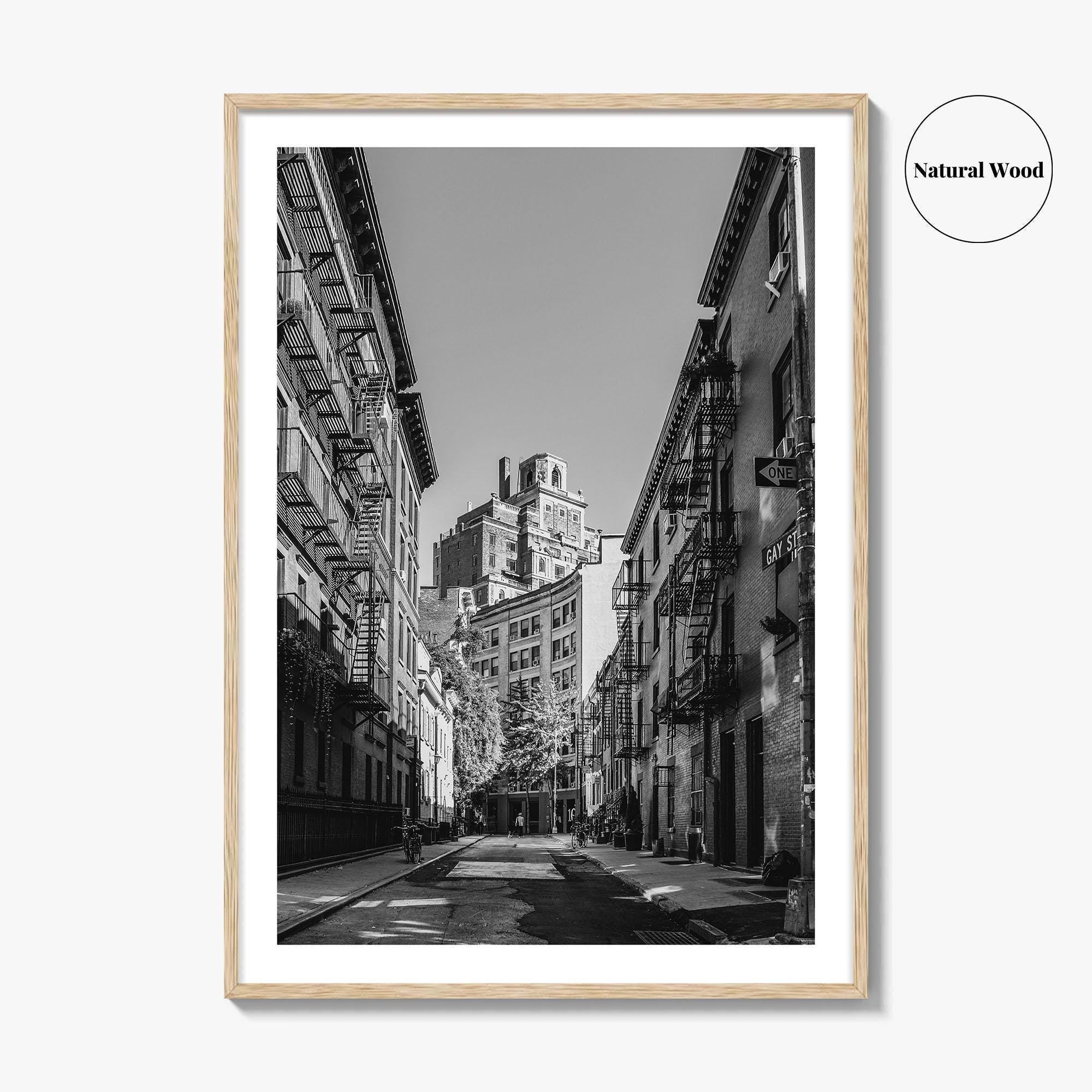 Greenwich Village Black and White Fine Art Photo Print, Gay Street, Manhattan NYC