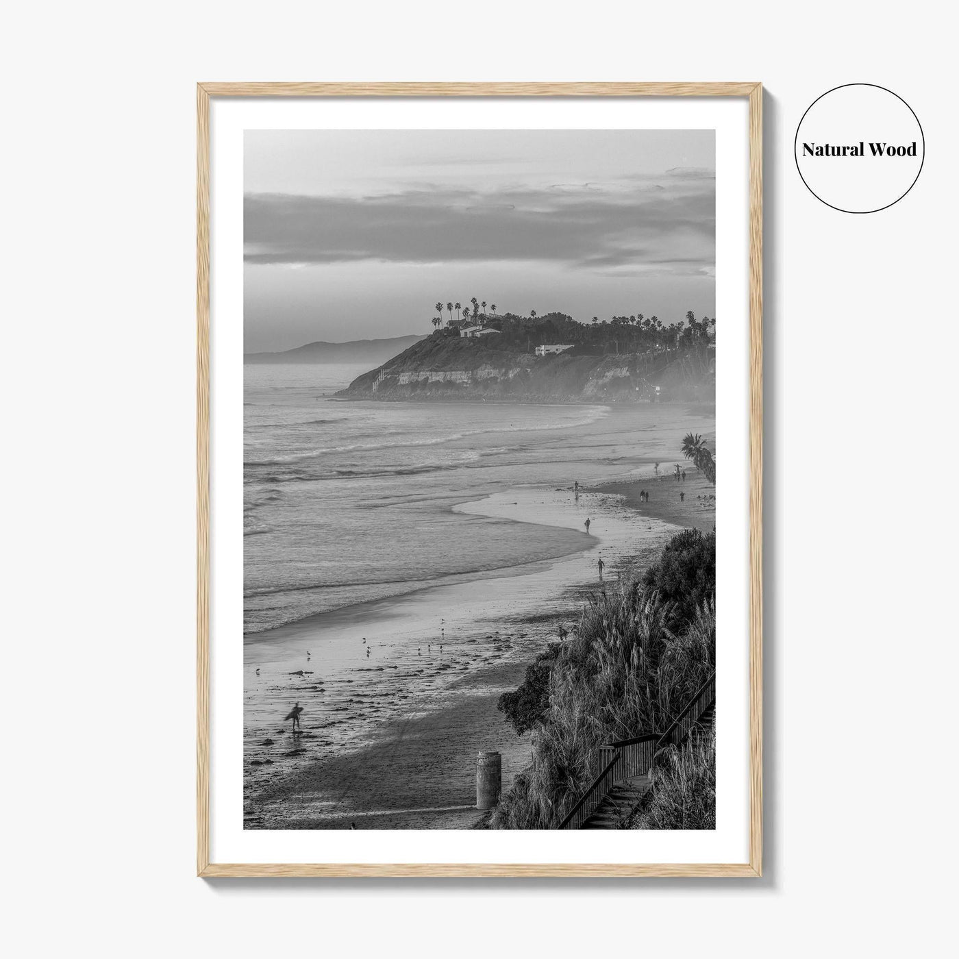 Encinitas Black and White Fine Art Photo Print, San Diego Poster, California Poster
