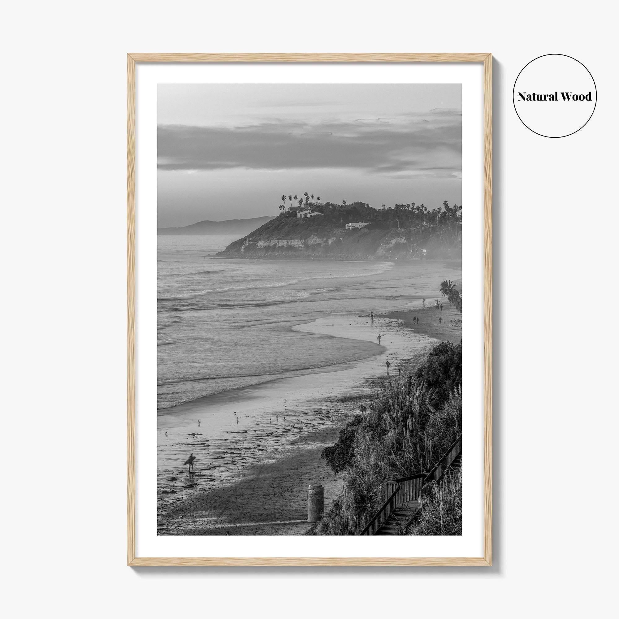 Encinitas Black and White Fine Art Photo Print, San Diego Poster, California Poster