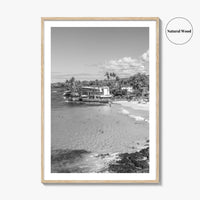 Kailua Kona Black and White Fine Art Photo Print, Magic Sands Beach, Hawaii Poster