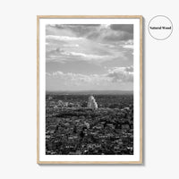 Damascus Skyline Black and White Fine Art Photo Print, Mount Qasioun View, Syria Poster