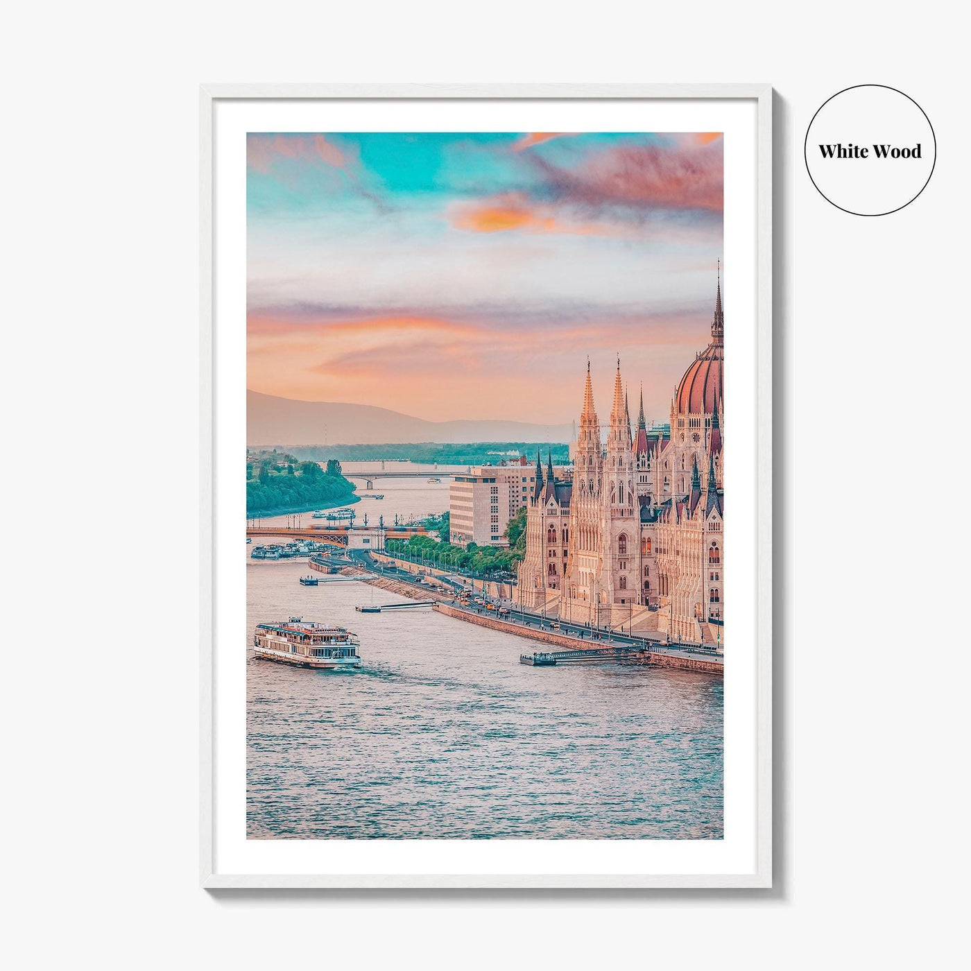 Budapest Fine Art Photo Print, Hungary Wall Decor Poster, Parliament Building, Danube River