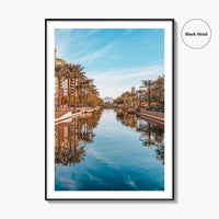 Scottsdale Fine Art Photo Print, Old Town Canal Waterfront, Arizona Wall Decor Poster, USA