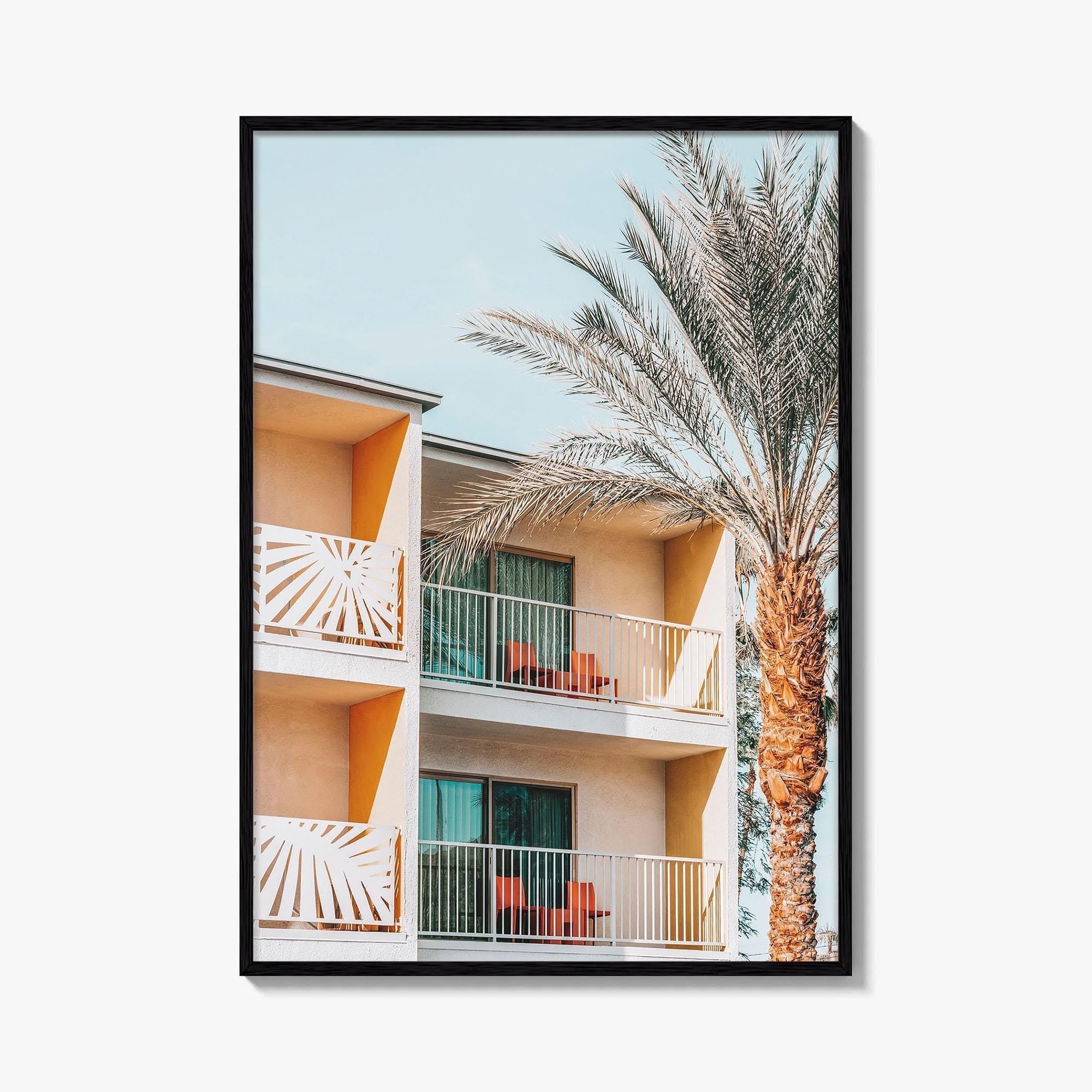 Palm Springs Fine Art Photo Print, California Wall Decor Poster, Hotel Balconies