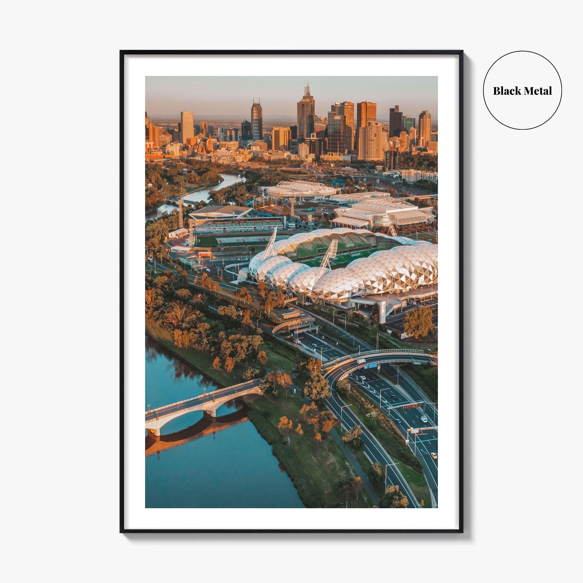Melbourne Skyline Fine Art Photo Print, Aerial, Victoria, Australia, Wall Decor, Poster